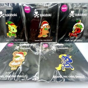 Tokidoki enamel Christmas Pins! Set of 5